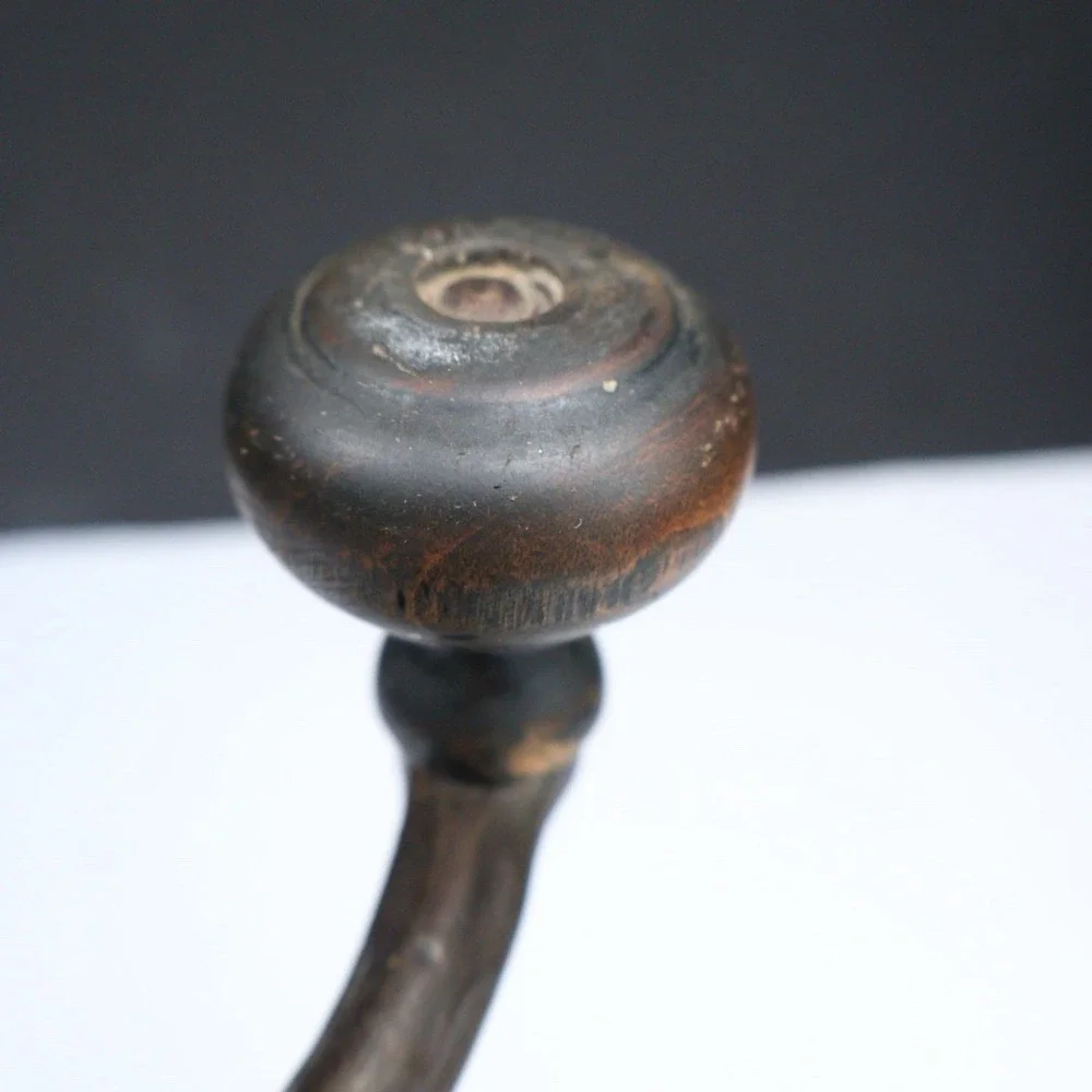 Antique Primitive Coffee Grinder Mill Handled Dovetail Cast Iron & Wood Rustic